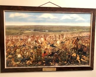 1950s Anheuser-Busch/Budweiser advertising sign “Custer’s Last Fight” - heavy cardboard, 28” x 42” 