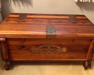 Small vintage cedar chest - solid cedar (33.5”L, 16”H, 18”D) 