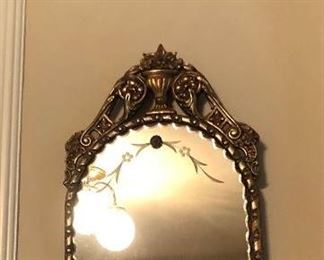 Vintage mirror in gilt frame (11” x 28”)