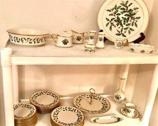 Lots of Lenox “ Holiday” china (holly berry) Pieces priced individually. 