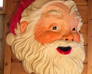 36 inch tall light-up “Super Santa Face” No. 152 by L.A. Goodman - late 1950s/early 60s