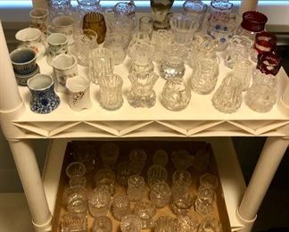 SO MANY old toothpick holders - cut crystal, glass, porcelain & more