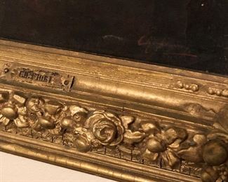 Signature & name plaque on Fiori painting