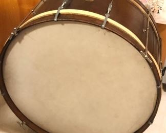 Circa 1920s Ludwig & Ludwig bass drum - 28.5” diameter, 16.5” deep. Complete with 2 heads.
