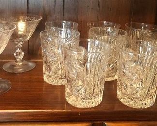 Cut crystal tumblers