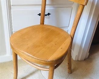 Single Thonet blonde bistro chair - with Thonet/Park Ave. New York paper label on underside 