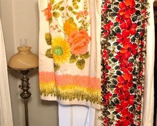 Andrade Honolulu shift dress (vintage size 16), long floral dress by Elsie Krassas/Waikiki (size XL)