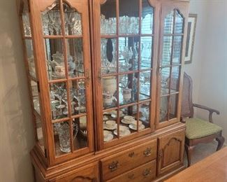 Lighted China Cabinet with Glass Shelving by Thomasville