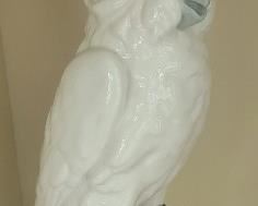 Vintage Royal Dux Large White Cockatoo Bird Figurine