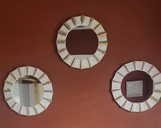 Se of 3 Mirrors
