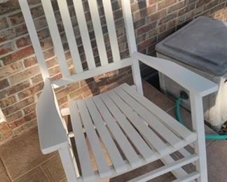 1 of 2 White Rocking Chairs