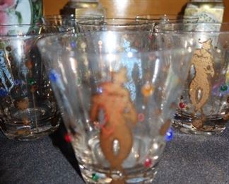 Antique Set of 6 Highboy Glasses