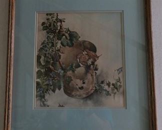 Vintage Bird Painting