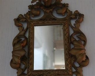 Antique Small Iron Mirror