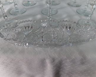 American Brilliant Antique Crystal Dish