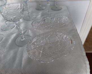 American Brilliant Antique Crystal Dish