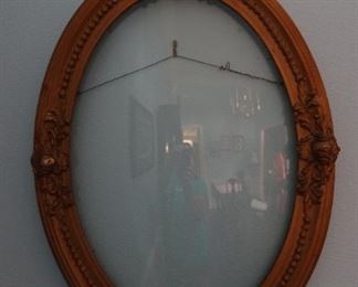 Antique Dome Glass Picture Frame