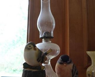 Oil Lamp - Bird Decor