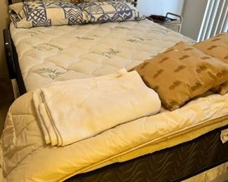 Bamboo queen mattress set, bedding, etc.