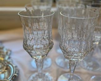 $240. Galway Irish Crystal 8.25" high set of 12 water goblets