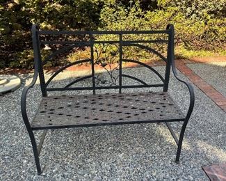 $280 obo Iron bench with nice detailing shown in following photos. Bench is 43.5"w x 26"d x 38"h.