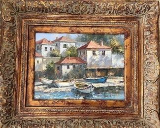 $340 Oil painting signed B. Harvey. Stunning gilded frame.
26.25"w x 22"h canvas is 15"w x 11.25"h.
