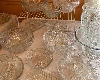 LOTS of cut and pressed glass