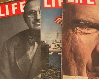 Several 1945-1980s magazines and newspapers