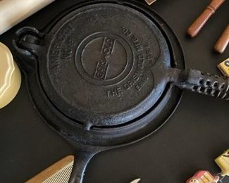 Griswold cast iron waffle iron--OLD