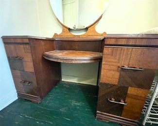 Art Deco Vanity Table & Mirror