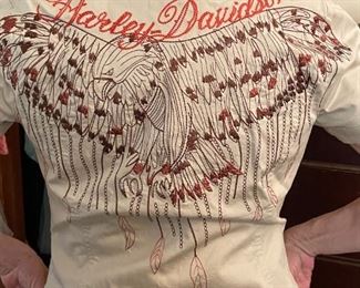 Gal's Harley Davidson Embroidered Shirt