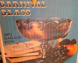Iridescent Carnival Glass --Still in Original Box! 