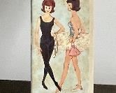 Vintage 1962 Midge Doll w Garden Party Dress, Wire Pedestal, No. 860