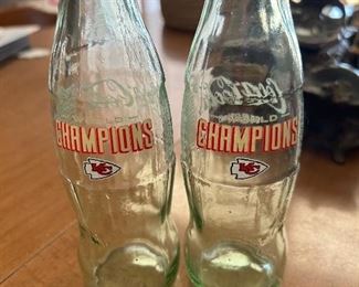 KC CHIEFS COKE BOTTLES