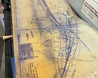 BLUE PRINTS APROX 3' X 6' TRACKS AROUND KANSAS CITY