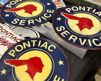 METAL PONTIAC SIGNS