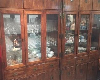 Two Stanley china cabinets.