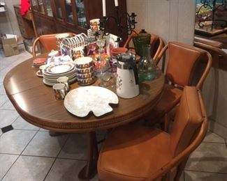 Rattan dining table & 4 chairs