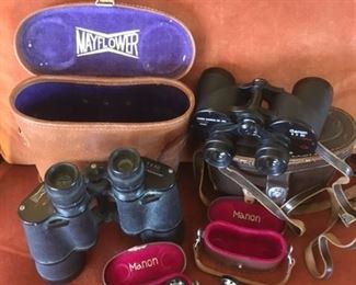 Assorted binoculars