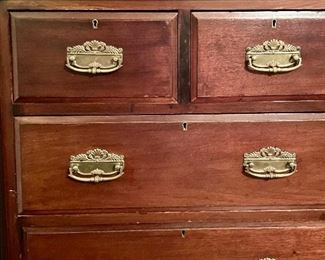 Beautiful Wardrobe with All Original Hardware, separates into 3 Parts and a Removeable  Crown Moulding