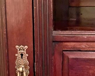 Beautiful Wardrobe with All Original Hardware, separates into 3 Parts and a Removeable  Crown Moulding