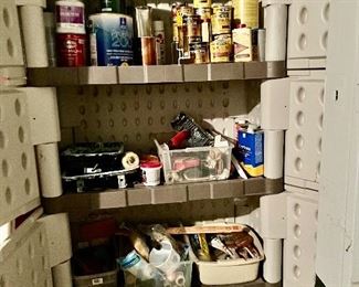 Garage--tools, coolers, storage cabinets, medical supplies, storage items