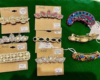 Lady's Avril Swarovski Crystal Hair Barrettes