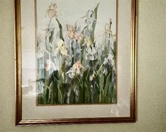 Iris Watercolor Framed Print