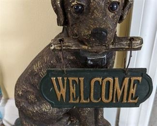 CAST IRON WELCOME DOG