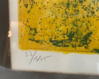 Signed lithograph Hoi  27/275.                      25”w. 19” t.                                                                 $300.00