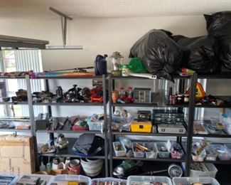 Garage: Tools, shelving, gardening, camping, golf, etc.