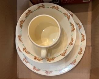 Bunnykins children's dinner set.