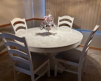Marble Dining Table with 4 Chairs. Only 3 months old. 