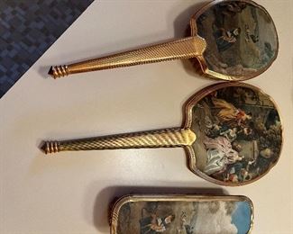 Mirror and brush set